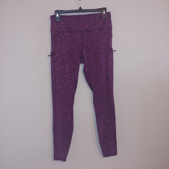 Zobha Pants - zobha Heathered leggings side zippers key pocket
